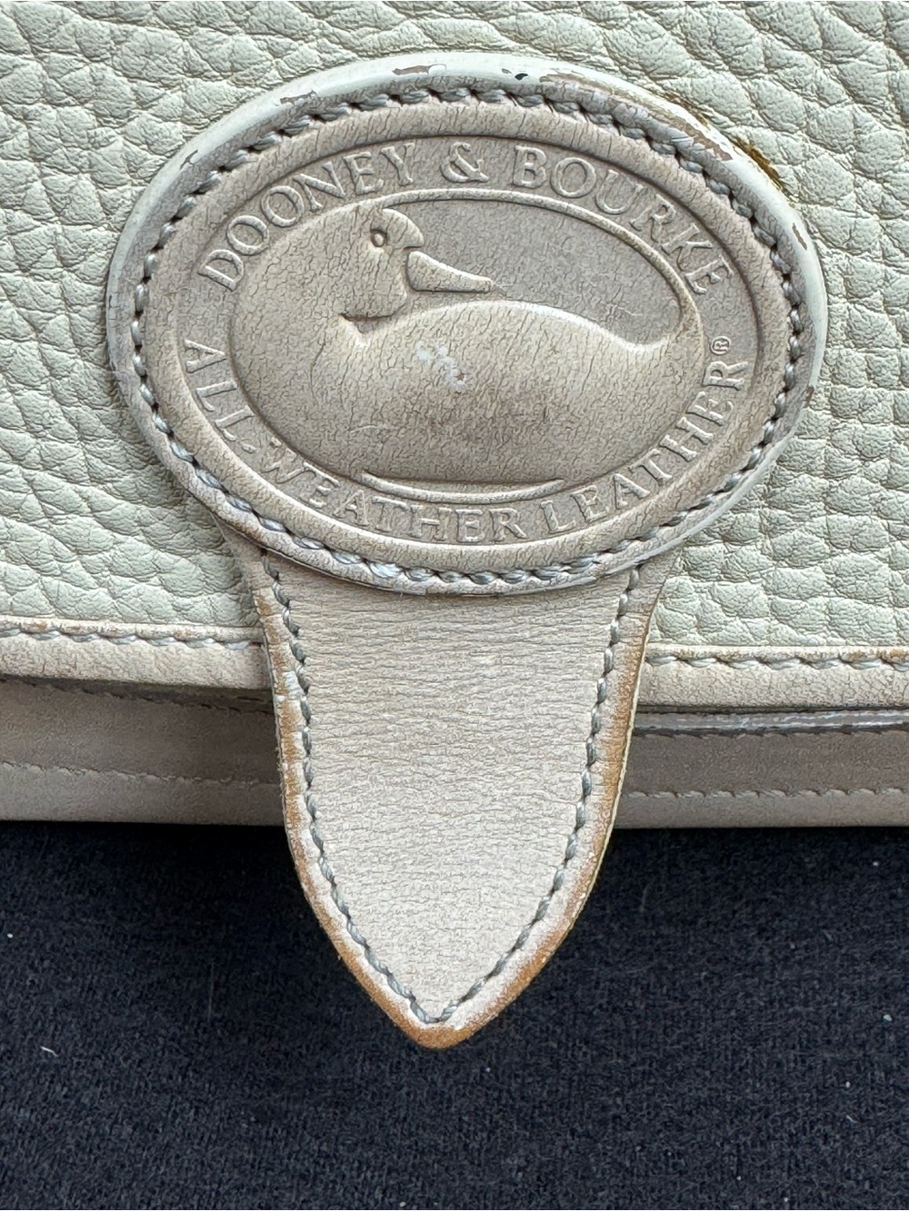 Dooney & Bourke Cream Pebbled Leather Crossbody Bag - Picture 9 of 16